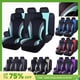 thumbnail image 2 of Juego completo de fundas de asiento de coche de tela de poliéster, estilo deportivo, Protector de asiento de coche Universal, se adapta a la mayoría de los coches SUV, 2 of 4