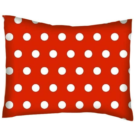 Sheetworld Crib Toddler Pillow Case Cotton Percale Polka