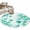 Green Teal, variant on Blue Flowers Round Area Rug 6Ft Washable Circle Rugs for Bathroom Office, Spring Botanical Blossom Florals Plants Non-Slip Carpet Floor Mats Indoor Outdoor Carpet Runner Aesthetic Home Decor