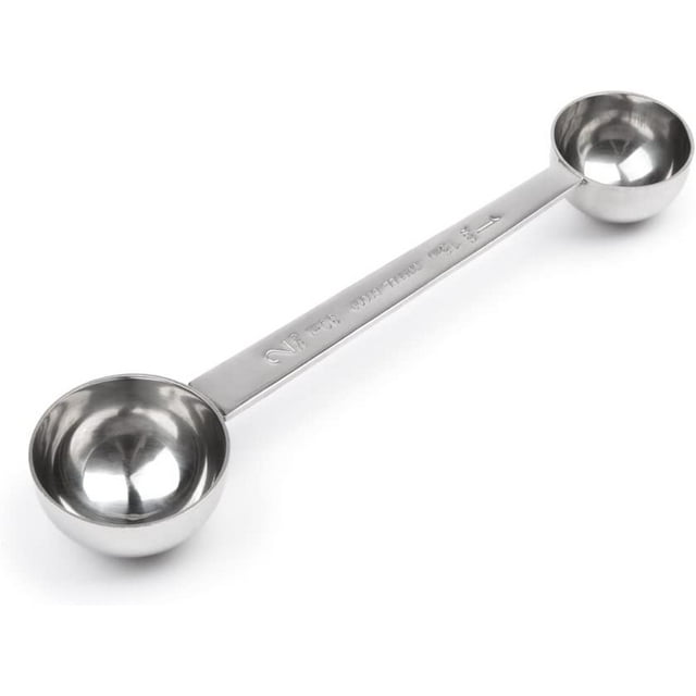 Fox Run 5909 Double Coffee Measure Scoop, Stainless Steel, 1 or 2 Tablespoon
