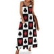 thumbnail image 1 of Patrón de tarjeta - Vestido rojo sin mangas vestido de verano mujer vestidos de noche ropa de lujo para mujer, 1 of 7