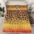 thumbnail image 2 of Homewish Gold Brown Cheetah Print Bed Sheets, Bling Fashion Abstract King Sheets, Teens Kids Adult Sheet Set, Ultra Soft Bedroom Decor, 4 Pieces, 2 of 7