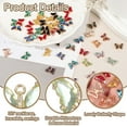 thumbnail image 3 of Uxcell 10Pcs Encanto de Mariposa de Rhinestone Cubic Zirconia Cristal Verde Claro, 3 of 7