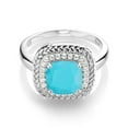 thumbnail image 2 of Gem Stone King 2.00 Ct Cushion Green Turquoise 925 Sterling Silver Ring, 2 of 4
