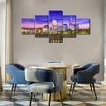 thumbnail image 4 of TISHIRON 5PCS Framed Canvas Wall Art Set,50"x24" Indianapolis Indiana Cityscape Canvas Art Decor, 4 of 7