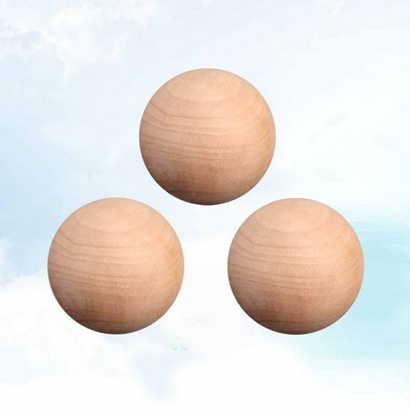 Raindrops 10PCS Wood Balls For Crafts Sanded Smooth Solid Wood Balls Natural