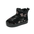 thumbnail image 3 of Ugoldhm Girls Waterproof Snow Boots, Warm Fleece Lined Non-Slip Slip-On Winter Boots with Cute Print, 3 of 7