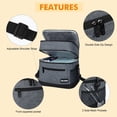 thumbnail image 5 of Clearance! Tirrinia Insulated Lunch Bag for Women Men, Double-Layer Leak-Proof Reusable Lunch Box for Adult, Student, Lunch Cooler Tote for Office Work, Back to School, Charcoal, 5 of 8