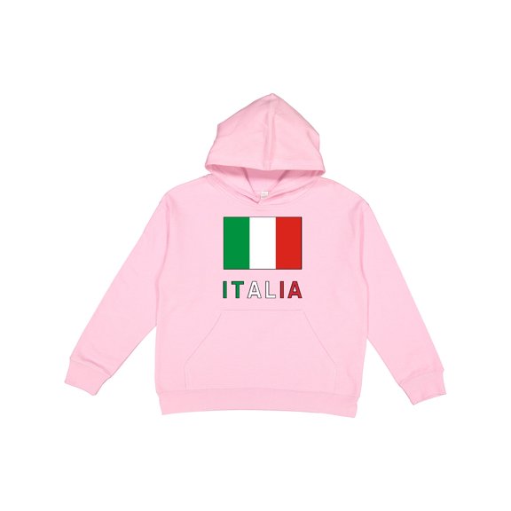 Inktastic Italy Flag & Italia Black Border Youth Hoodie Sweatshirt