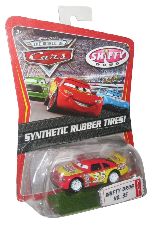 Disney Pixar Cars Movie Synthetic Rubber Tires Shifty Drug No. 35 Die Cast Toy Car