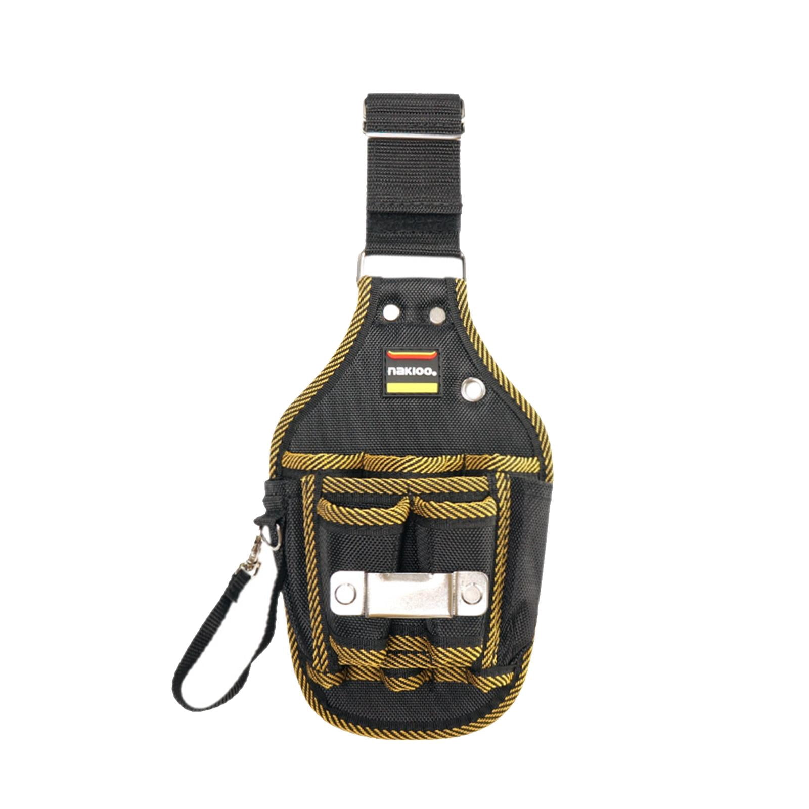 figatia Tool Belt Electrician Pouch Oxford Cloth Multifunction Waterproof Hardware Bag Open Tool Pouch for Roofer Plumbers Carpenters