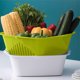 thumbnail image 4 of Cesta organizadora de cocina, escurridor de plástico apto para alimentos, contenedor de almacenamiento que ahorra espacio para verduras, fácil de limpiar, multiusos, 4 of 7