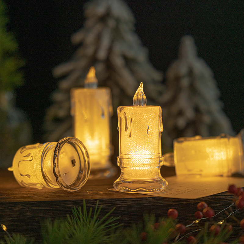 LED Flameless Candles 12PCS Electric Candle Light Battery Operated Flameless Pillar Candles LED