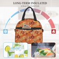 thumbnail image 4 of Naloa Hippie Flower Print Lunch Bag for Women & Men Insulated Lunch Box or Cooler Lunch Tote Bags for Work, Travel, Outdoor, 4 of 5