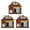 As Shown, variant on HERFIER 3 Mini Fairy Garden Houses Figurines DIY Outdoor Decor