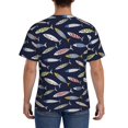 thumbnail image 3 of Bixox Men's Sardine Printed Short Sleeve Skinny Athletic T-Shirt, 3 of 6