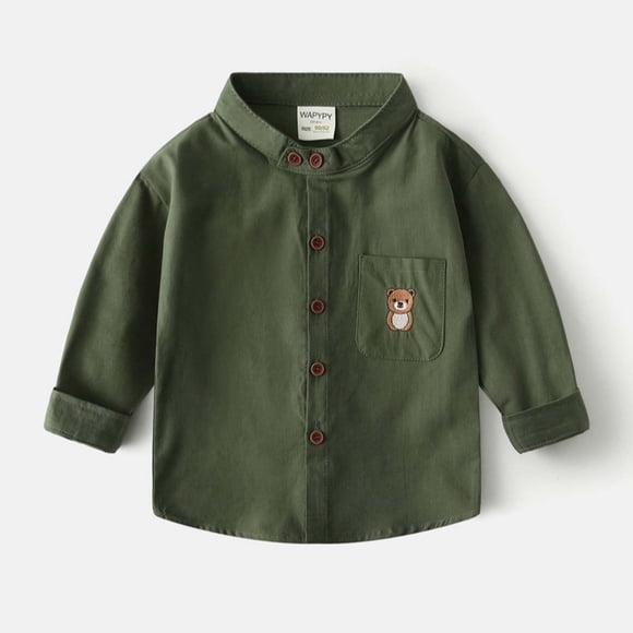Cowsor Boys Button Down Long Sleeve Shirt for All Season
