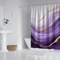 thumbnail image 2 of Purple Gold Marble Pattern Shower Curtain 72"x72" ,Bathroom Decorative Shower Curtains Set with 12 Hooks,Modern Waterproof Washable Shower Curtain, 2 of 6