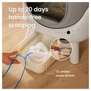 els pet Orbitie Wide Opening Self Cleaning Cat Litter Box, Automatic Cat Litter Box with App Control, Odor-Control and Dual Safety Protection