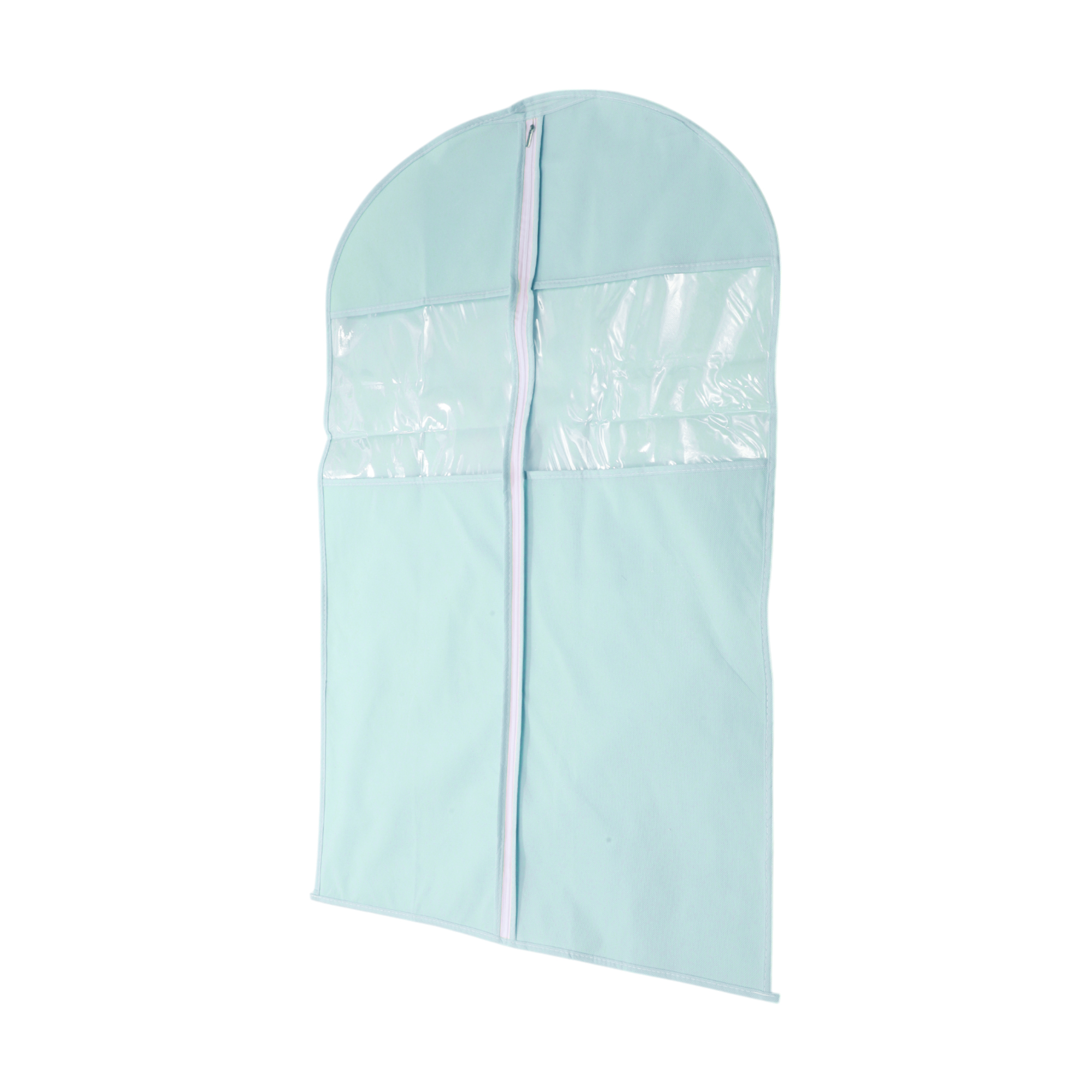 Unique Bargains 3 Pcs Dustproof Double Window Garment Bag Blue 35.43"x23.62"