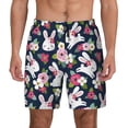 thumbnail image 2 of Goofa Rabbit And Rose Printed Men's Swim Trunks Board Shorts Quick Dry Mens Swimming Trunks with Compression Liner,Breathable Fit Hawaii Beach Shorts-Medium, 2 of 9