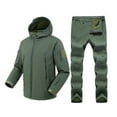 thumbnail image 3 of Letdown Men's 2 Pieces Outfits Full Zip Sweatsuit Workout Solid Jacquard Jogging Suit Set Athletic Jogging Fall Winter Tracksuit (Green, S), 3 of 7