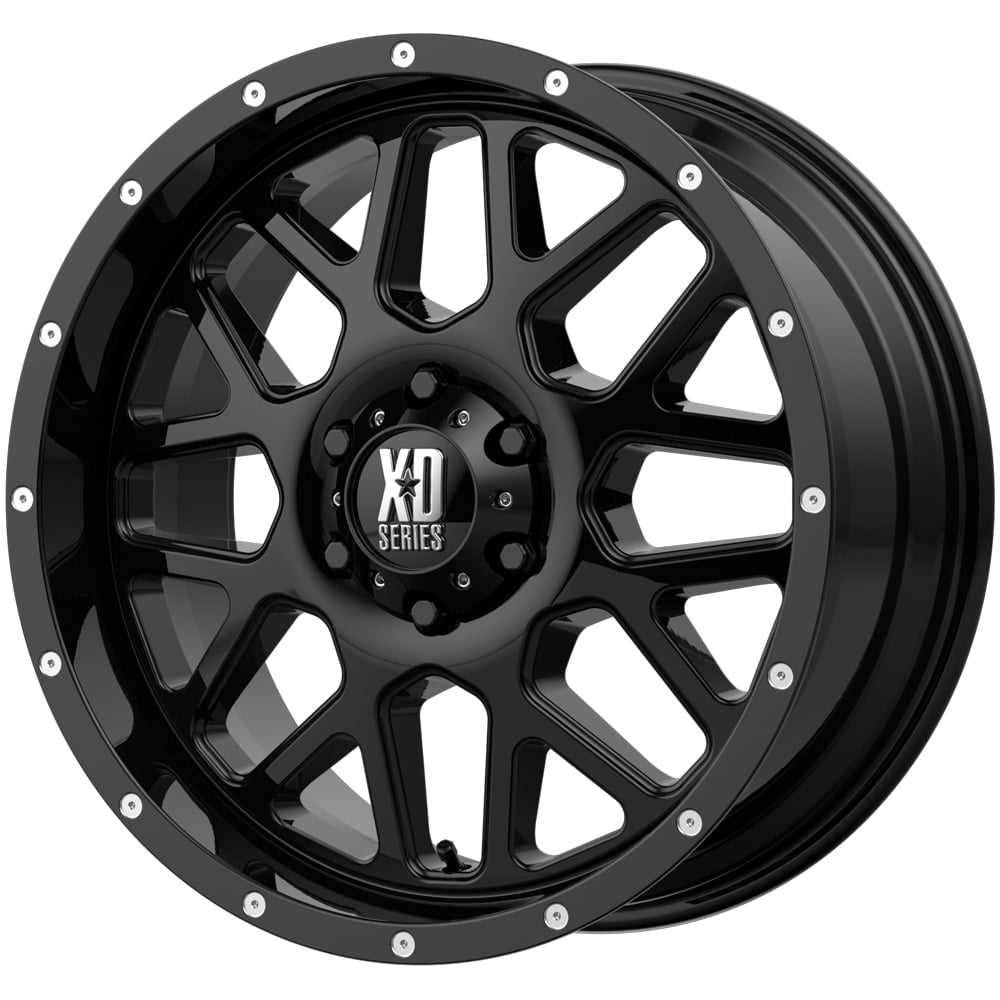 XD Series XD820 Grenade 20x9 8x180 +18mm Gloss Black Wheel Rim 20" Inch