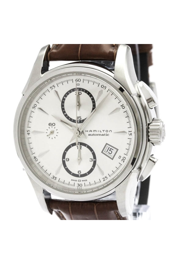 Pre-Owned HAMILTON Jazzmaster Auto Chronograph Steel Automatic Mens Watch H32616533 Polished