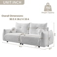 thumbnail image 3 of LUCKHAO 90'' Modern Cloud Sofa Couch, Oversized Loveseat Sofa with 2 Throw Pillows, Lamb's Wool 2-Seater Couch for Living Room, Office, Apartment, 3 of 18