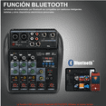 thumbnail image 4 of Audio Sonido Tarjeta Consolas de Sonido Audio Mixer Usb Bluetooth Belug, Negro, 4 of 5