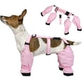 thumbnail image 1 of Dog Suspender Boots with Straps for Medium Dogs, Pink, Cotton, 4 Count, 1 of 7
