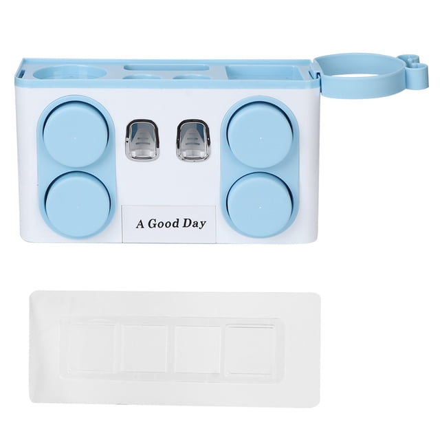 Soporte para cepillo de dientes y pasta de dientes montado en la pared, organizador de secador de pelo, estante de almacenamiento para el baño del hogar