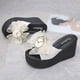 thumbnail image 4 of Sandalias Mujer Casual Peep Toe High Chunky Wedge Heels Shoes Lace Bow Slippers Wmkox8yii ytu4412, 4 of 8
