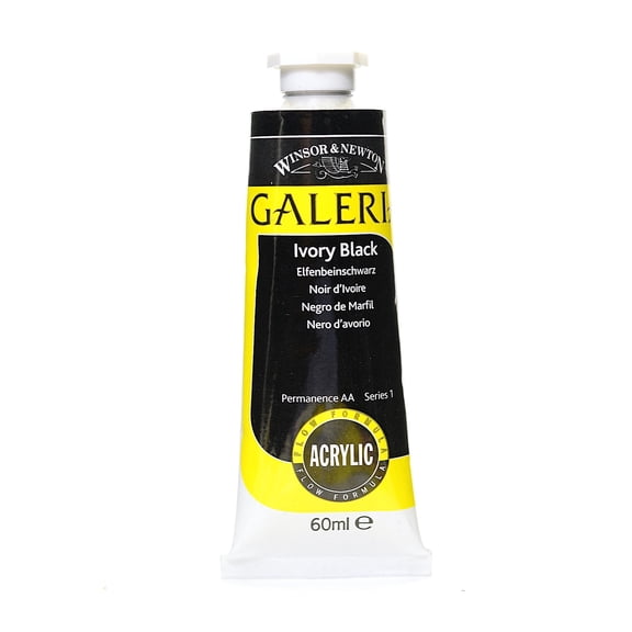 Galeria Flow Formula Acrylic Colours ivory black, 60 ml, 331 (pack of 4)