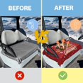 thumbnail image 5 of Yuyamidu Christmas Golf Cart Seat Covers Santa Claus Golf Cart Cushion Covers for 2-Person Seats Club Car Dachshund Fluffy Club Car Seat Towel Blanket for Women Men, Red, 5 of 8