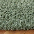 thumbnail image 3 of SAFAVIEH Lindsay Deborah Solid Polyester Shag Area Rug, Green, 6'7" x 6'7" Round, 3 of 7