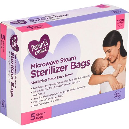 Parent's Choice Microwave Steam Sterilizer Bags, 5 Count