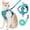 Blue, variant on Cat Harness and Leash, Reflective Cat Harness Escape Proof for Walking, Adjustable Kitten Harness and Leash Set, 4 Buckles Easy Control Breathable Cat Vest Harness for All Types of Cats