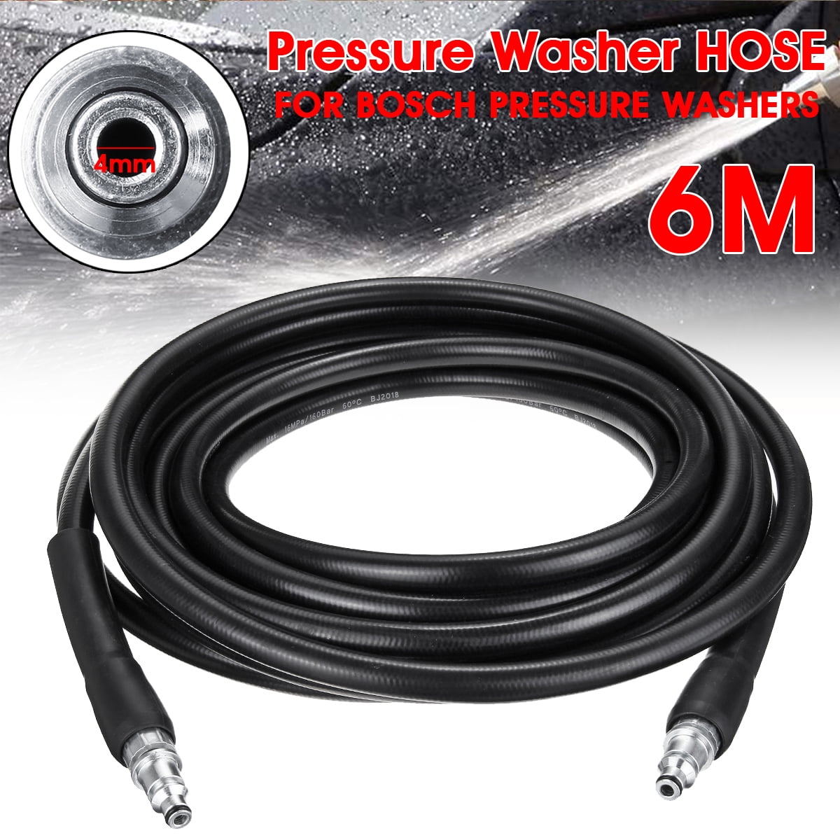 6 Meters AQT Pressure Washer Hose Jet Power Wash For Bosch Pressure Washers 16MPa/160Bar 6 Meters AQT Pressure Washer Hose Jet Power Wash For Bosch Pressure Washers 16MPa/160Bar