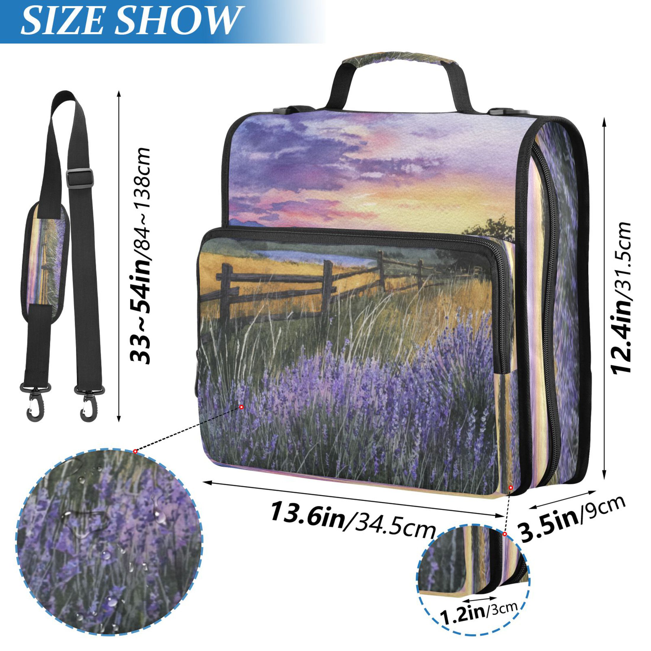 Zipper Binder 3 Rings Stationery Office Files Daily Organizer File Folder Storage Bag Groups Of Lavenders