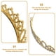 thumbnail image 3 of Tiara de cumpleaños número 50 para niña con cristales y diamantes de imitación, corona de reina, diadema con peines para el pelo, ideal para decoraciones de fiesta de graduación (dorada), 3 of 6