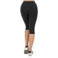 thumbnail image 4 of KOGMO Womens Premium Cotton Comfortable Stretch Capri Leggings 15in Inseam 3-Pack, 4 of 5