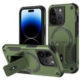 thumbnail image 1 of for iPhone 14 Pro Max 6.7-inch Case [Compatible with MagSafe] Built in Invisible Stand, Military Grade Shockproof Soft TPU Protective Cover Case,Green,For iPhone 14 Pro Max, 1 of 8