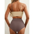 thumbnail image 7 of SHEWIN Womens Bikini Set 2 Piece High Waisted Color Block Swimsuit Spaghetti Straps Bathing Suits Summer Beach Outfits, 7 of 7