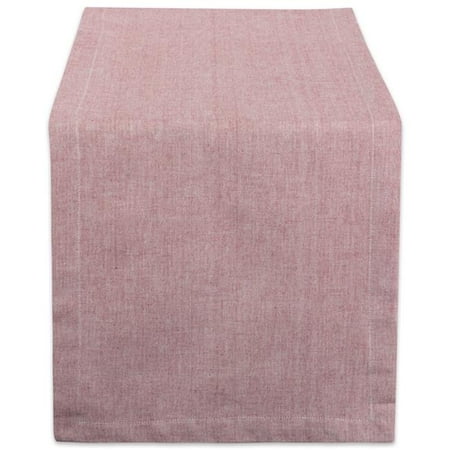 

14 x 108 in. Solid Chambray Table Runner - Barn Red