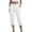*White, variant on VBVC Women's Button Waist Cargo Capri Pants,Summer Work Hiking Trousers For Women,Ladies Lightweight Straight Leg Cropped Pants with Pockets,Beige,S-3XL