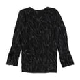thumbnail image 2 of Alfani Blusa plisada para mujer, negro, extragrande, 2 of 2
