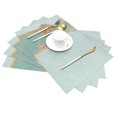 thumbnail image 2 of YFYANG Washable Heat-Resistant Placemats, 70% PVC/30% Polyester, Green Vintage Vase Kitchen Table Mat, 12" x 18" 4 Piece, 2 of 6