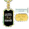 thumbnail image 3 of Never Apologize Stainless Steel or 18k Gold Premium Swivel Dog Tag Keychain, 3 of 8