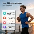 thumbnail image 5 of LUOMATE Smart Watch for Women Men, 1.91" Touchscreen Fitness Tracker, Bluetooth Calling, 100+ Sport Modes, IP68 Waterproof, Pedometer, Message Notifications, Compatible with Android iPhone (Black), 5 of 9
